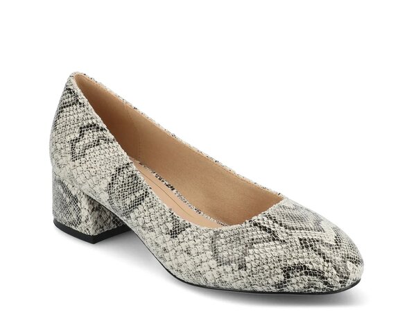 ジャーニー レディース シューズ パンプス Journee Saarii Pump White/Grey Snake Print ホワイト|ReVida 店