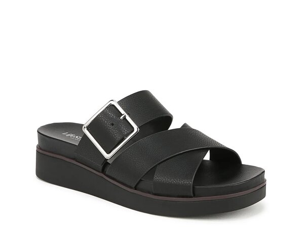 ライフストライド レディース シューズ サンダル LifeStride Getaway Wedge Sandal Black ブラック