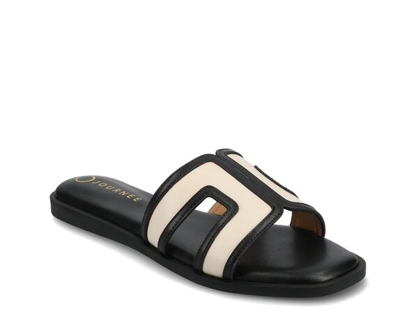 ジャーニー レディース シューズ サンダル Journee Primah Sandal Black/Ivory アイボリー|ReVida 店