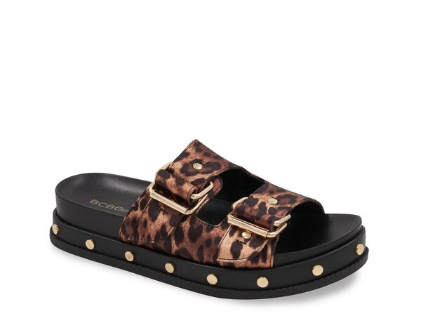 BCB ジェネレーション レディース シューズ サンダル BCBGeneration Bamba Sandal Brown/Black Leopard Print ブラック
