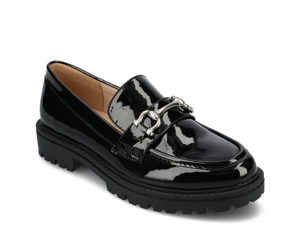 ジャーニー レディース シューズ スリッポン・ローファー Journee Jessamey Loafer Black Patent ブラック