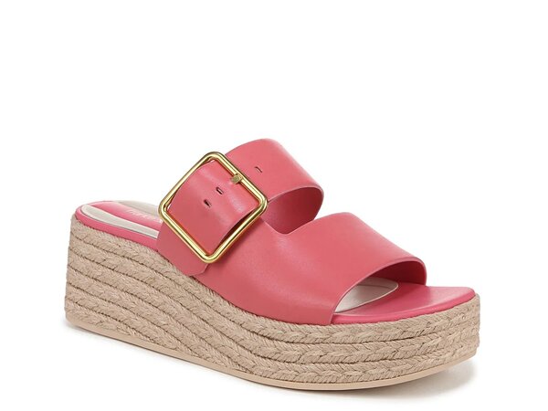 フランコサルト レディース シューズ サンダル Franco Sarto Taziana Espadrille Wedge Sandal Pink Leather ピンク