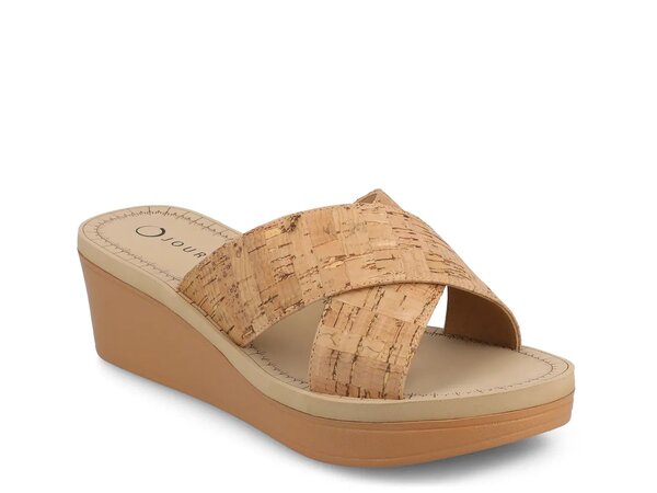 ジャーニー レディース シューズ サンダル Journee Biara Wedge Sandal Cork
