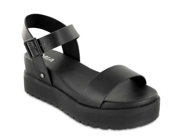 ミア レディース シューズ サンダル プラットフォーム Mia Kayci Platform Wedge Sandal Black ブラック|ReVida 店