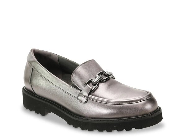 ダイビッドテイト レディース シューズ スリッポン・ローファー David Tate Magan Loafer Silver Metallic しろがね色 レディース靴-ローファー-靴