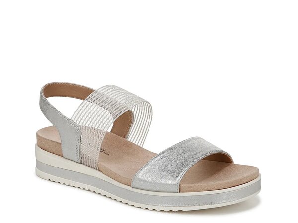 ライフストライド レディース シューズ サンダル LifeStride Zing Wedge Sandal Silver Metallic シルバー|ReVida 店