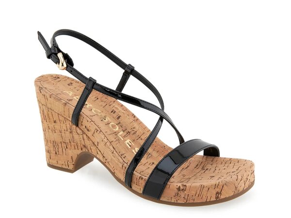 エアロソールズ レディース シューズ サンダル プラットフォーム Aerosoles Miles Platform Sandal Black ブラック