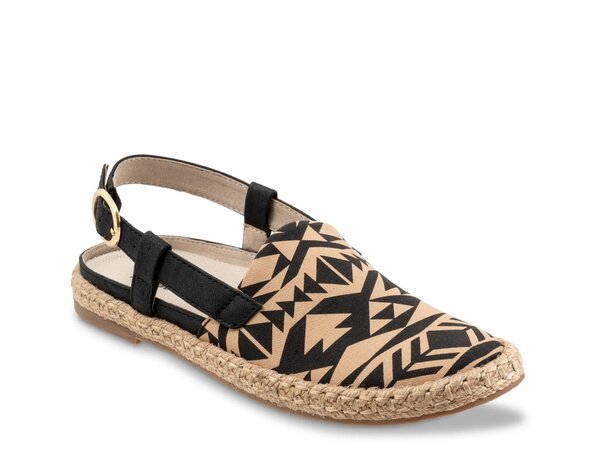トロッターズ レディース シューズ パンプス Trotters Paisley Espadrille Flat Black/Beige ブラック