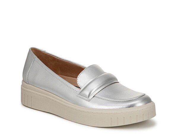 ライフストライド レディース シューズ スリッポン・ローファー LifeStride Geneva Wedge Slip-On Silver Metallic シルバー