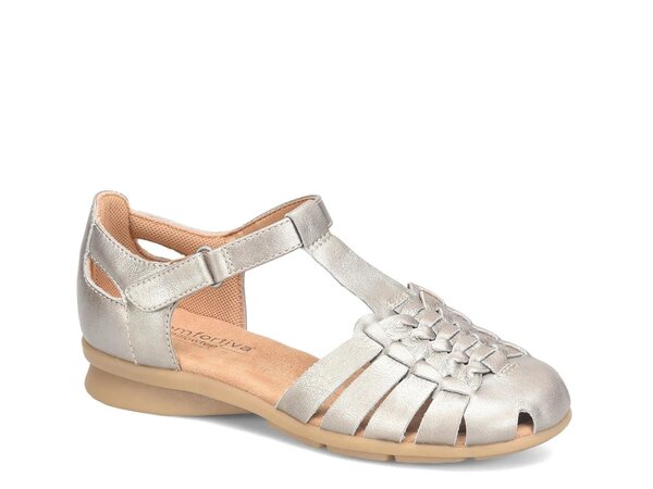 コンフォーティバ レディース シューズ パンプス Comfortiva Persa Flat Silver シルバー