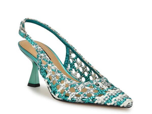 ナインウェスト レディース シューズ パンプス Nine West Madalene Pump Teal/White ホワイト
