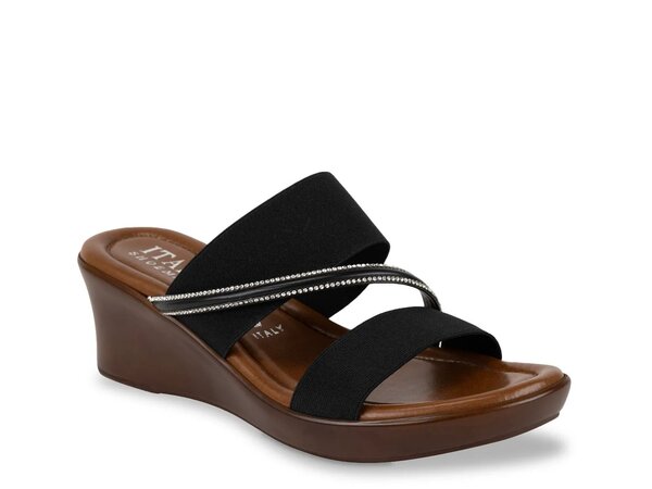 イタリアンシューメーカー レディース シューズ サンダル Italian Shoemakers Xanthe Wedge Sandal Black ブラック
