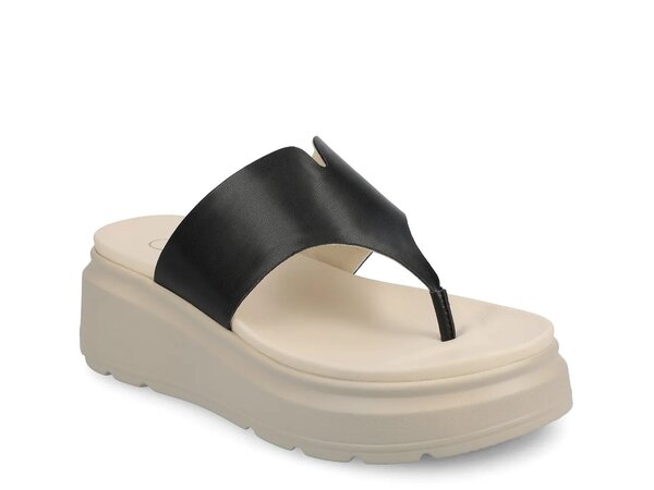 ジャーニー レディース シューズ サンダル Journee Carah Wedge Sandal Black ブラック｜ReVida 店