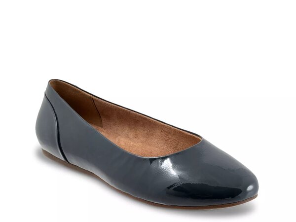 ホンブルグ帽ウォーク レディース シューズ パンプス Softwalk Shiraz Ballet Flat Navy 米国海軍