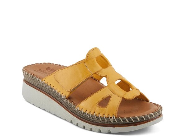 スプリングステップ レディース シューズ サンダル Spring Step Montera Wedge Sandal Yellow イエロー