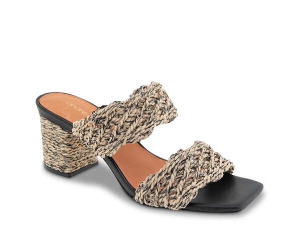 アンドレア アース レディース シューズ サンダル Andre Assous Drew Sandal Beige/Black ブラック｜ReVida 店