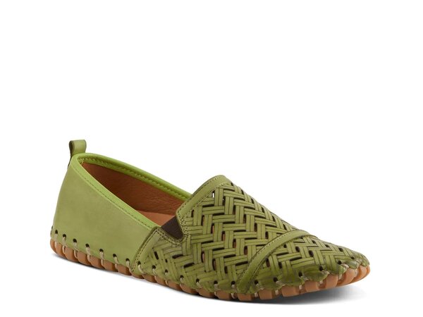スプリングステップ レディース シューズ スリッポン・ローファー Spring Step Kapri Loafer Moss Green グリーン