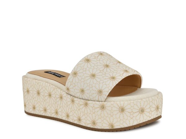 ナインウェスト レディース シューズ サンダル プラットフォーム Nine West Copen Platform Sandal Off White Floral Print オフホワイト 14,768円