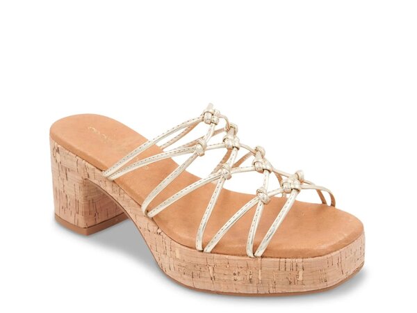 アンドレア アース レディース シューズ サンダル プラットフォーム Andre Assous Camryn Platform Sandal Platino｜ReVida 店