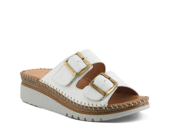 スプリングステップ レディース シューズ サンダル ミニ Spring Step Minisia Wedge Sandal White ホワイト