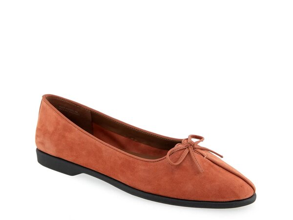 エアロソールズ レディース シューズ パンプス Aerosoles Novia Ballet Flat Rust Suede ラスト