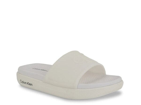 カルバンクライン レディース シューズ サンダル Calvin Klein Peari Slide Sandal - Women's White ホワイト
