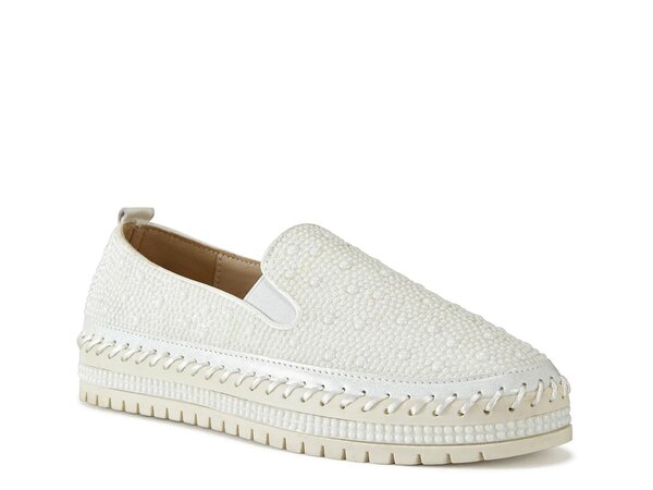 アザレア ワン レディース シューズ スリッポン・ローファー プラットフォーム スニーカー Azalea Wang Brittany Pearl Platform Slip-On Sneaker White ホワイト