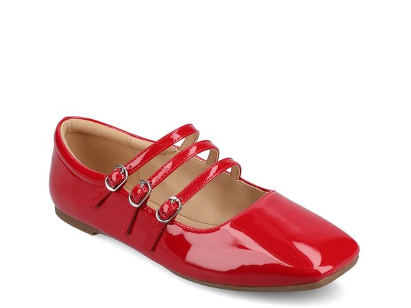 ジャーニー レディース シューズ パンプス Journee Darlin Flat Red Patent レッド｜ReVida 店 13,160円
