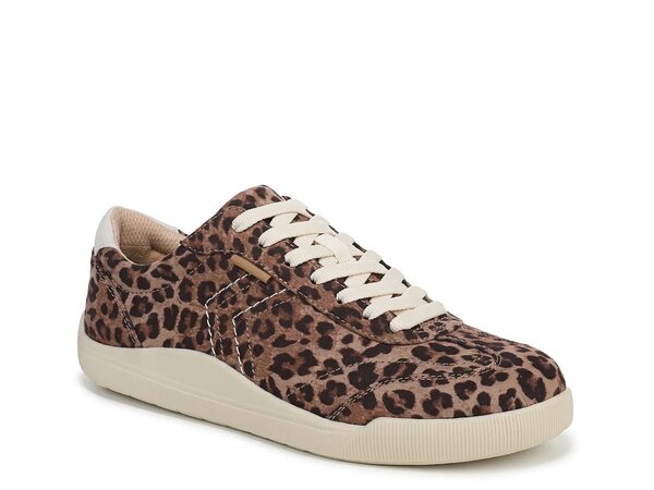 お医者さん・肩かけ レディース シューズ スニーカー Dr. Scholl\u0027s Be True Sneaker - Women\u0027s Brown/Black Leopard Print Fabric 黒いこと
