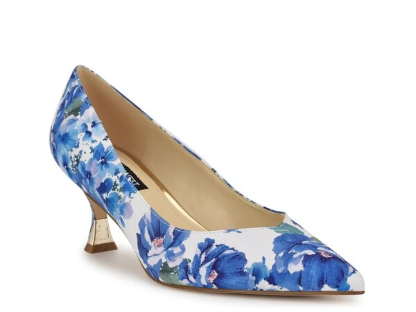 ナインウェスト レディース シューズ パンプス Nine West Ariella Pump White/Blue Floral Print 白いこと