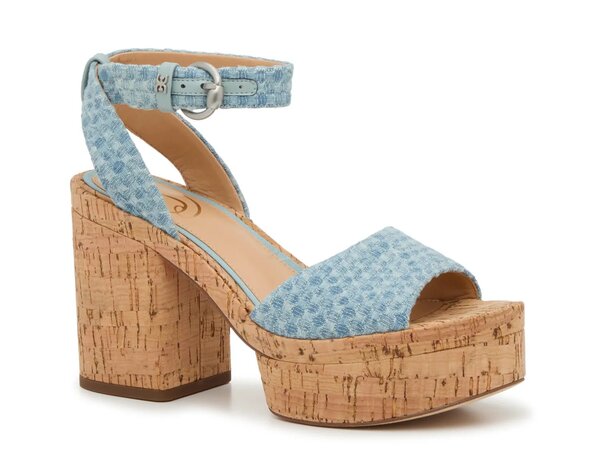 サムエデルマン レディース シューズ サンダル プラットフォーム Sam Edelman Immie Platform Sandal Denim Blue デニム