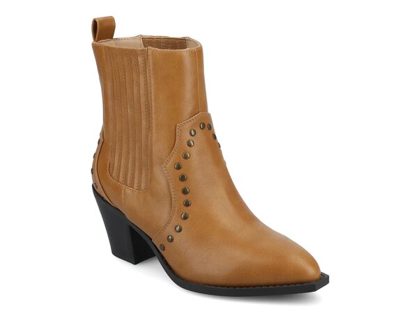 ジャーニー レディース シューズ ブーツ・レインブーツ Journee Braylee Western Bootie Dark Brown ブラウン