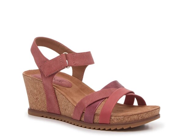 ユーロソフト レディース シューズ サンダル Eurosoft Talia Wedge Sandal Faded Red レッド