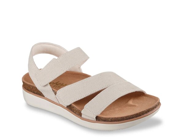 スケッチャーズ レディース シューズ サンダル Skechers Lifted Comfort Dreamy Eyes Wedge Sandal Off White オフホワイト