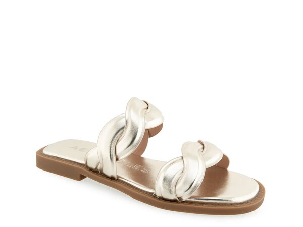 エアロソールズ レディース シューズ サンダル Aerosoles Colette Sandal Gold Metallic ゴールド｜ReVida 店