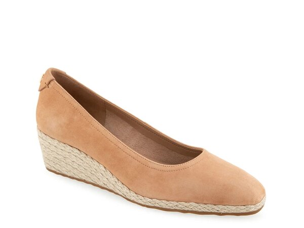 エアロソールズ レディース シューズ パンプス Aerosoles Roma Espadrille Wedge Pump Tan Suede タン