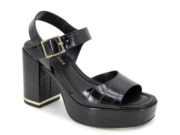 ケネスコール レディース シューズ サンダル プラットフォーム Kenneth Cole New York Darla Platform Sandal Black Croc Print ブラック