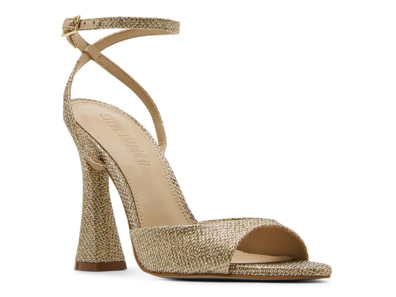 スティーブ マデン レディース シューズ パンプス サンダル Steve Madden Beki Sandal Gold Metallic Textured Leather ゴールド