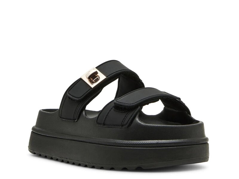 スティーブ マデン レディース シューズ サンダル プラットフォーム Steve Madden Big Schmona Platform Sandal Black ブラック