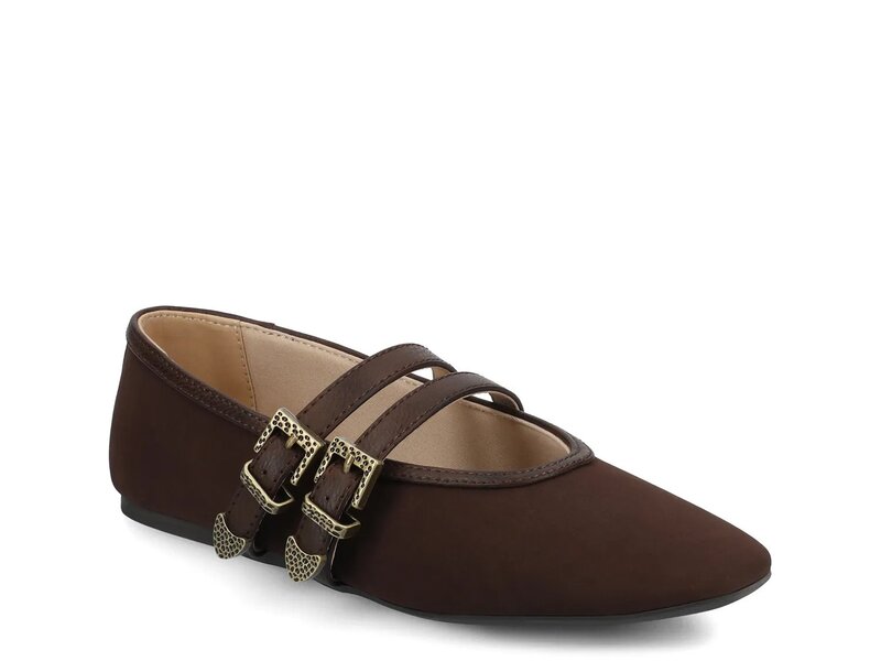 ジャーニー レディース シューズ パンプス Journee Florene Mary Jane Flat Chocolate チョコレート