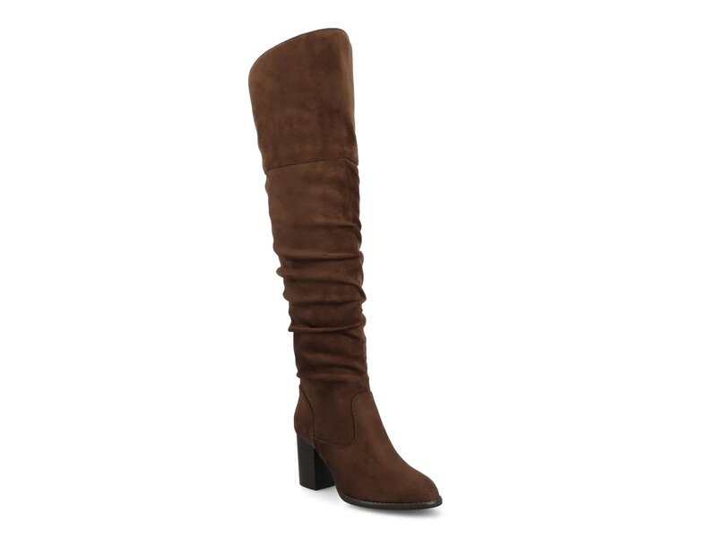 ジャーニー レディース シューズ ブーツ・レインブーツ Journee Kaison Over-the-Knee Boot Dark Brown ブラウン