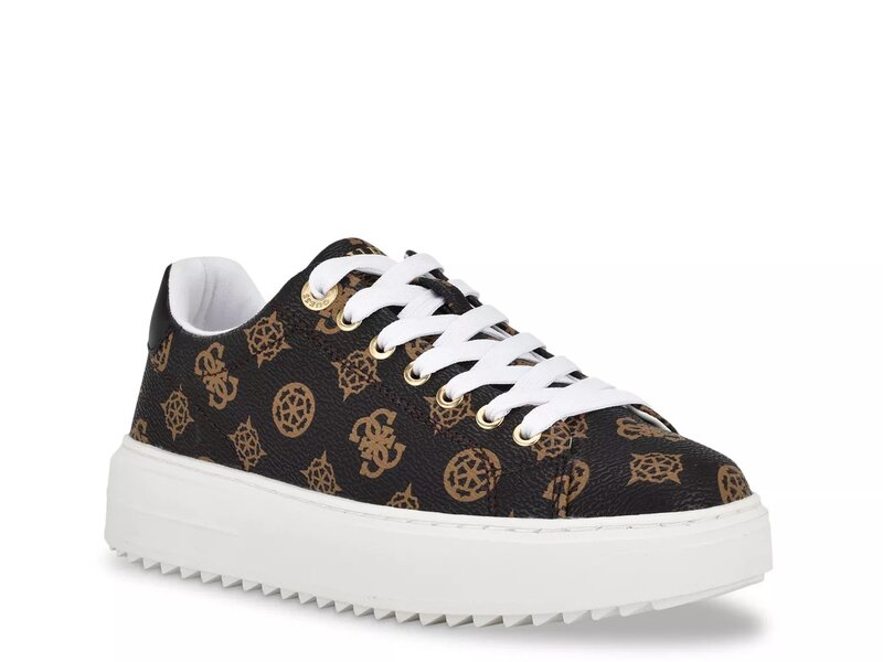 ゲス レディース シューズ スニーカー プラットフォーム Guess Denesa Platform Sneaker Dark Brown ブラウン