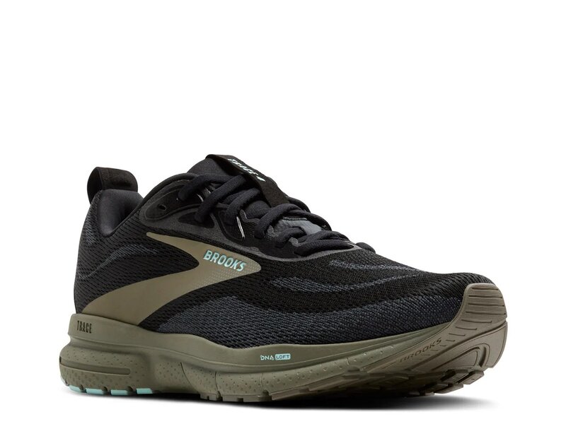 ブルックス メンズ シューズ スニーカー Brooks Trace 4 Running Shoe - Men's Black/Olive Green ブラック