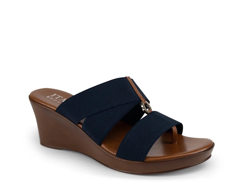 イタリアンシューメーカー レディース シューズ サンダル Italian Shoemakers Demiri Wedge Sandal Navy ネイビー