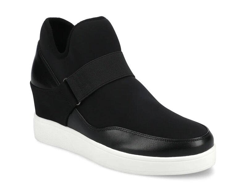 周遊 レディース シューズ スニーカー Journee Damari Wedge Sneaker Black 黒いこと