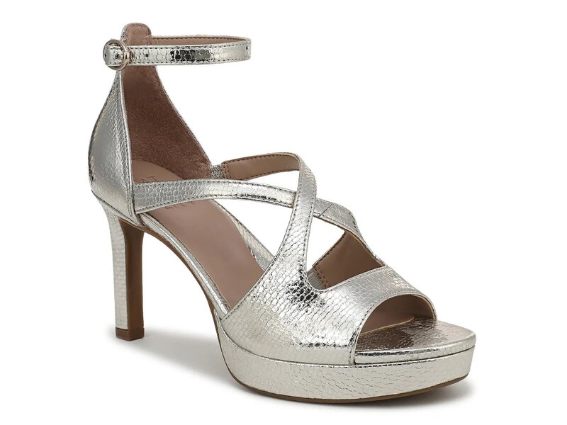 ナチュライザー レディース シューズ サンダル プラットフォーム Naturalizer Alicia Platform Sandal Silver シルバー｜ReVida 店