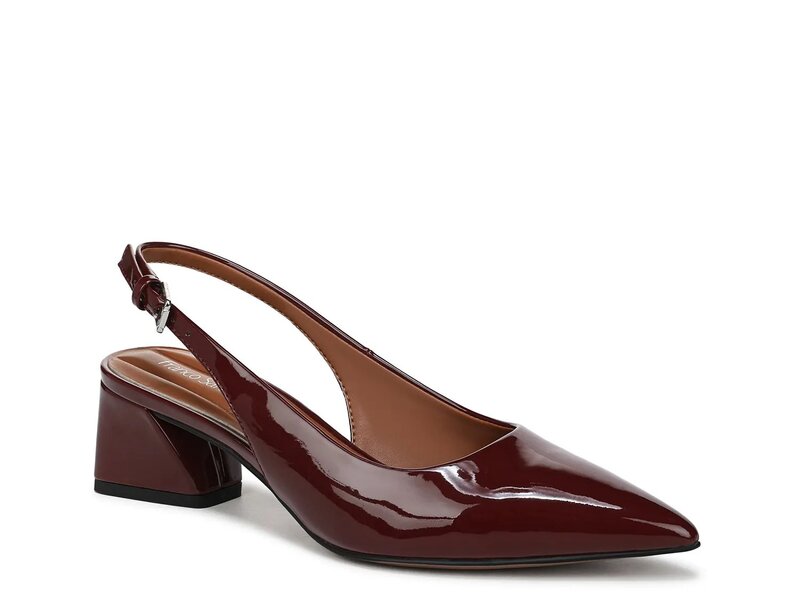 フランコサルト レディース シューズ パンプス Franco Sarto Racer Pump Dark Red Patent Synthetic 赤いこと