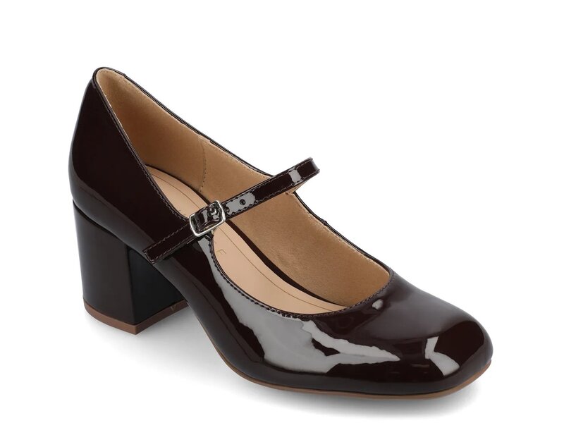 ジャーニー レディース シューズ パンプス Journee Okenna Mary Jane Pump Brown Patent ブラウン|ReVida 店