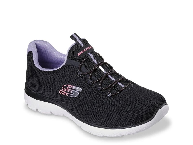 スケッチャーズ レディース シューズ スニーカー Skechers Summits Radiant Flow Sneaker Black/Light Purple 黒いこと