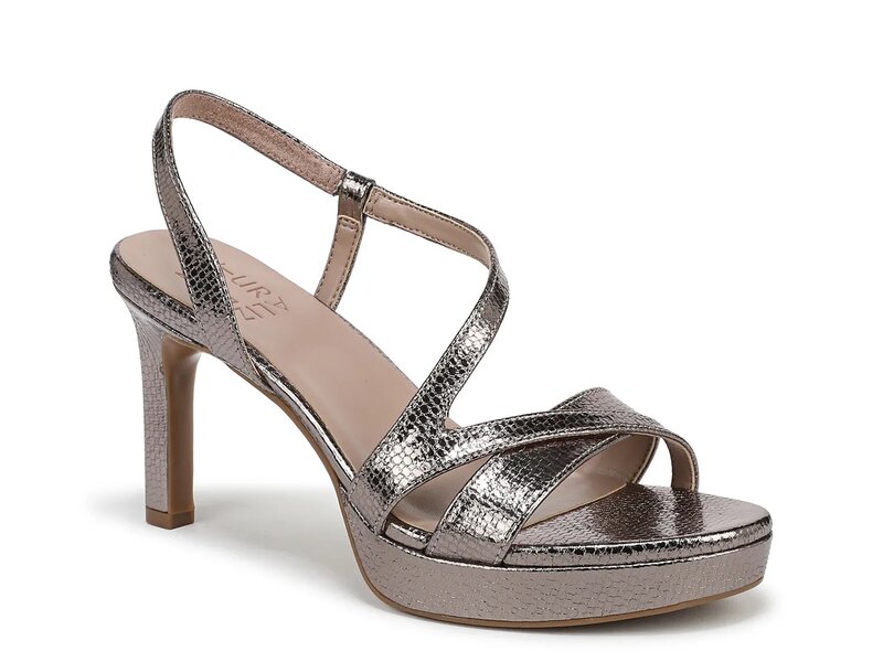 ナチュライザー レディース シューズ サンダル プラットフォーム Naturalizer Abby Platform Sandal Silver Metallic シルバー